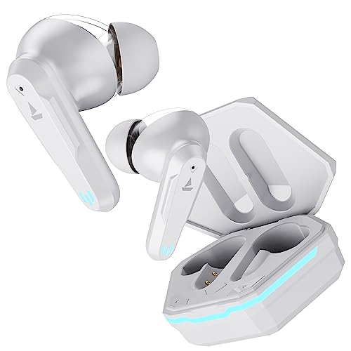boAt Airdopes 191G True Wireless in Ear Earbuds with ENx Tech Equipped Quad Mics, Beast Mode(Low Latency- 65ms) for Gaming, 2x6mm Dual Drivers, 30H Playtime, IPX5, IWP (White Siberia)