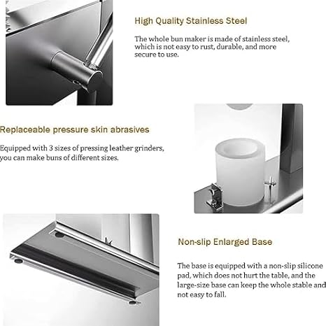 Baozi Maker, Semi-Automatic Bun Making Machine, Steel Mold for Cooking Delicious Baozi, Manual Bun Maker, 400-500 Buns per Hour