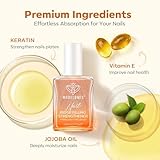 Modelones Nail Care 8 in one Ridge Filling Strengthener Treatment, Nail Polish Strengthener for Damaged and Weak Nails, Nail Hardener Extra Strong and Growth Smoothing Glitter Nude Nail Varnish 15ml - Image 4