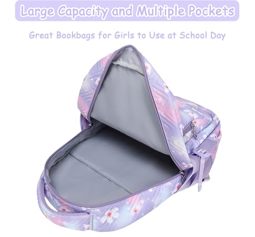 Joyfulife Lightweight Water Resistant Daisy Backpack for Girls Backpack Primary Elementary Students School Bags Teen Kids Bookbags3