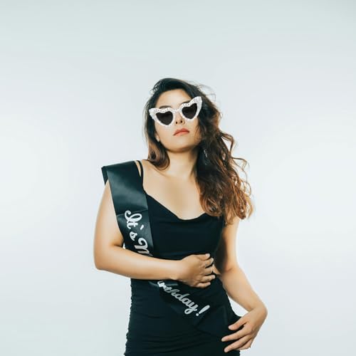 40th Birthday Glasses for Women, HELLO FORTY Sunglasses White 40 Years Old Glasses for Happy Birthday Gifts Bday Deocr4