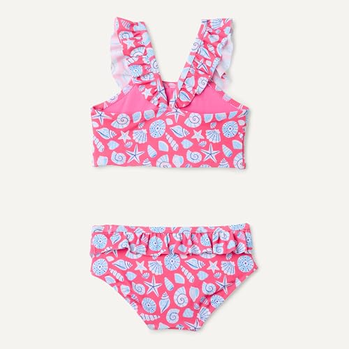 Image of Amazon Essentials Girls' Ruffle Two-Piece Bikini Swim Set