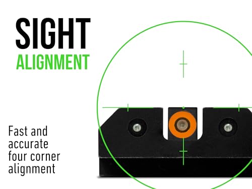 Image of XS Sights 3-Dot Tritium Night Sights, Fits Glock Gen 1 - 6 +MOS Pistols, Dual Illuminated Orange Front Sight Equipped with Tritium /Photoluminescent Glow Dot