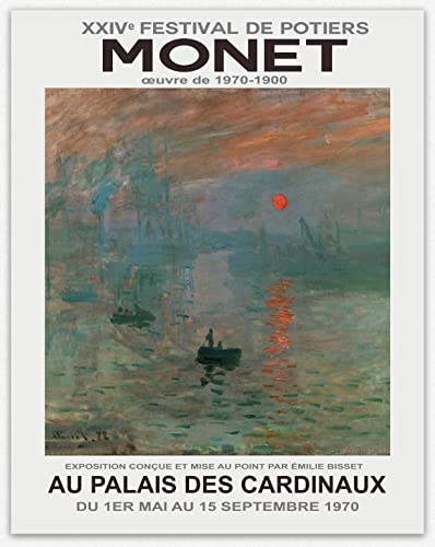 Impression Sunrise Monet affiche d'exposition 33x48cm