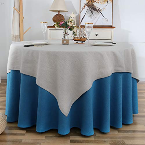 Nappe ménage tissu ronde pour masquer l'usure de votre table basse - 2