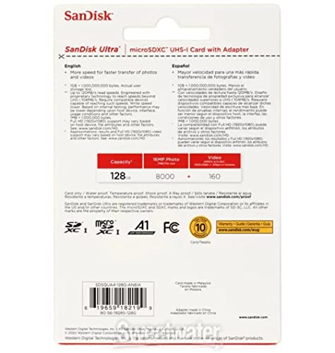 Verified by SanFlash for Amazon 770-6747-743 Sandisk Ultra 128GB microSD Memory Card for Fire Tablets and Fire -TV - image 6