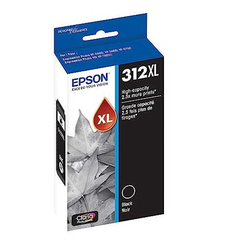 Image of Epson 312 Claria Photo HD Ink High Capacity Light Magenta & Black Cartridges (T312XL620-S & T312XL120-S) Works with Expression Photo XP-8500, XP-8600, XP-8700, XP-15000