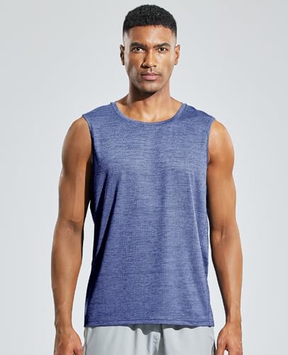 Image of MIER Men's Sleeveless Tank Top Dry Fit Workout Muscle Tee Shirt for Running Athletic Gym Sports Training, Moisture Wicking