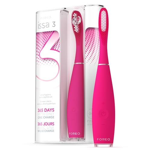 FOREO ISSA 3: Spazzolino elettrico sonico 4 in 1 per denti, gengive, guance e lingua. Sbiancante denti, pulizia efficace. Spazzolino da viaggio impermeabile. Garanzia 2 anni.