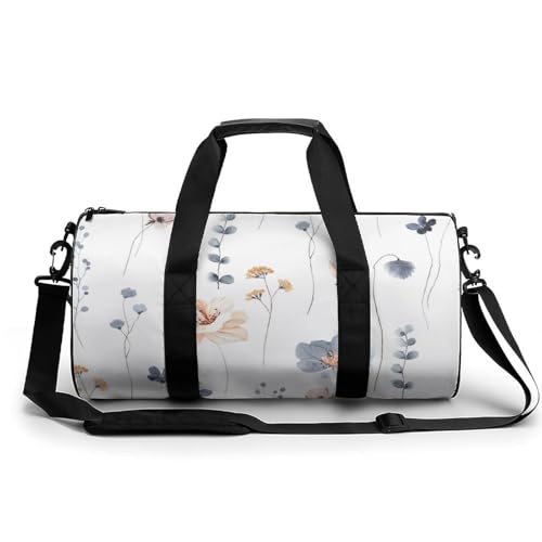 Sac de voyage branche de fleur grand duffel bag de gym et camping imperméable 45cm