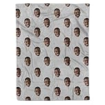 Nifty Gifty Personalised Blanket Featuring Your Face | Create Your Own Personalised Photo Blanket | Upload Your Favourite Photo For The Perfect Fleece Blanket | Unique Personalised Gifts (LIGHT GREY)