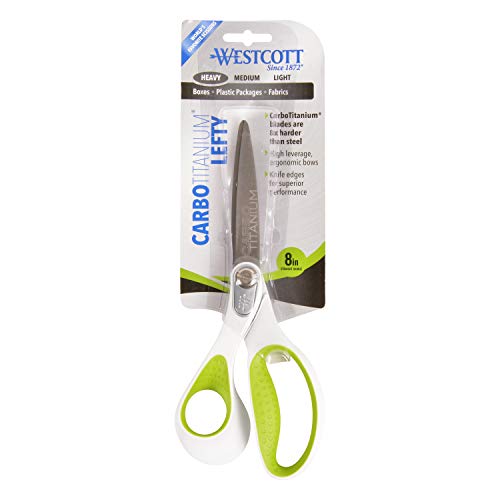 Ciseaux gaucher Westcott 16935 robustes en CarboTitanium - 8