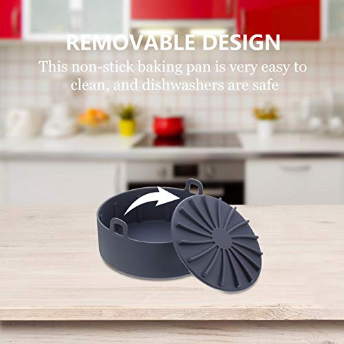 1stk Backgeschirr Airfryer-einsätze Zubehör Für Heißluftfritteusen Air Fryer Backblech Küchen- Und Esszimmerstühle Luftfritteuse Backblech Silikon Backform Antihaft Korb Kieselgel – Bild 6