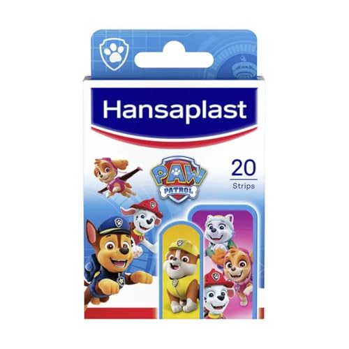 Hansaplast Kids Paw Patrol Kinderpflaster (20 Strips) Wundpflaster mit bunten Paw Patrol Motiven zum Aufmuntern schmerzlos zu entfernendes Pflaster Set