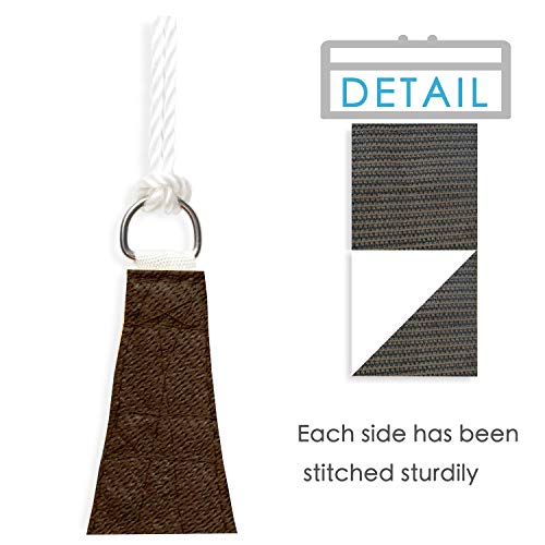 Lehood Sun Shade Sail Triangle 12' X 12' X 17' Uv Block Canopy For Patio Backyard Lawn Garden Outdoor Activities，Brown #TOP4