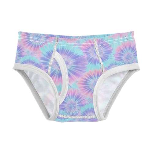 ODAWA Pastel Tie Dye Cotton Toddler Underwear, Tag-Free Comfort Boy Underwear 2T