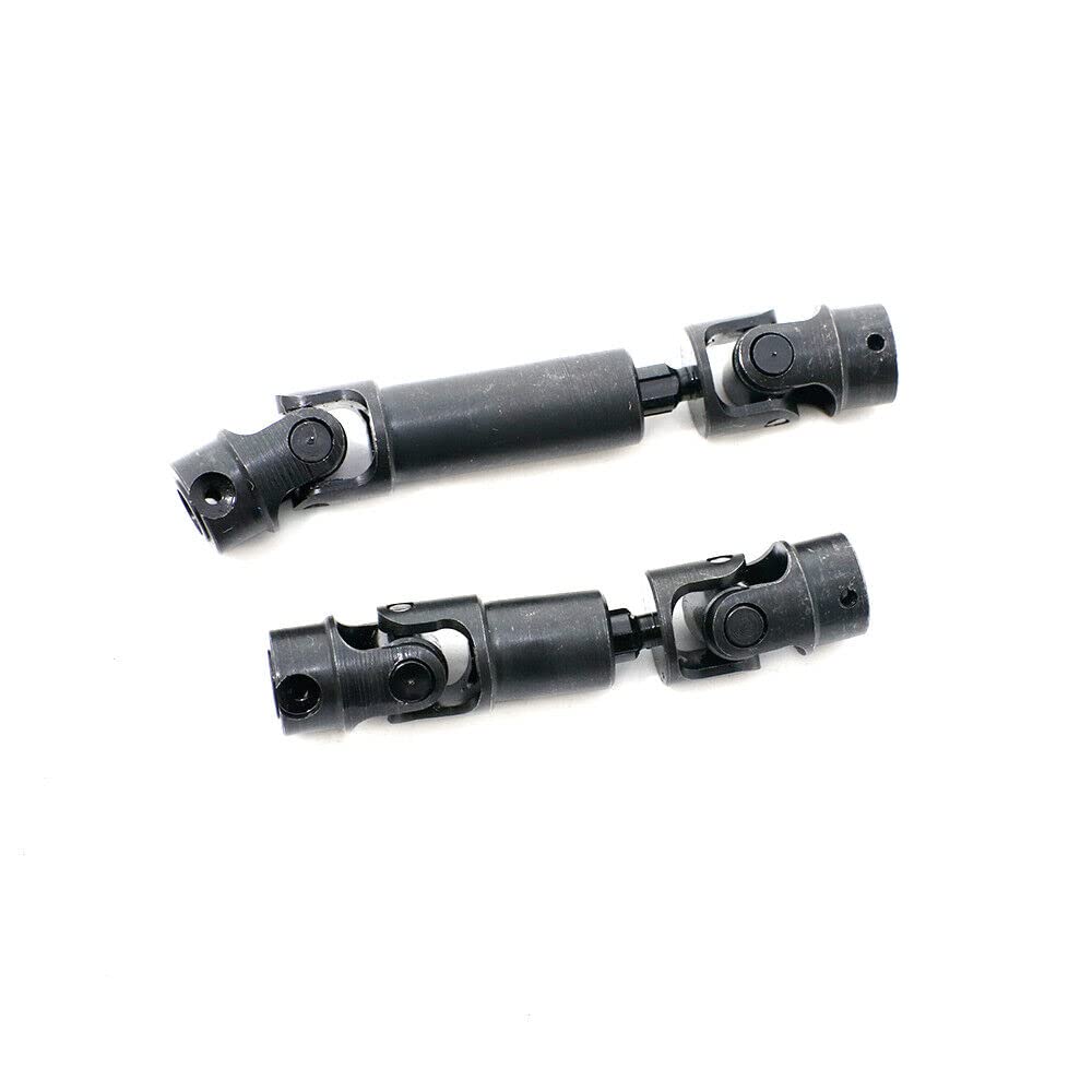 D'entraînement Arbre pour TRX4M pour Bronco 1/18 RC Crawler Voiture Pièces Mise À Niveau : Arbre Transmission en Acier Inoxydable 39-45 Mm Et 54,5-62 Mm 2 Pièces(Black
