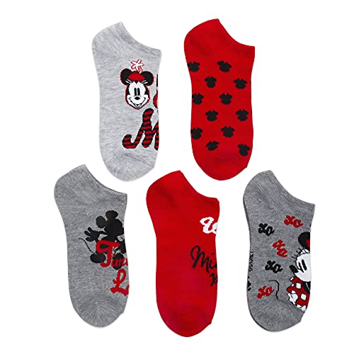 Image of Disney Women's Mickey Mouse 5 Pack No Show Socks