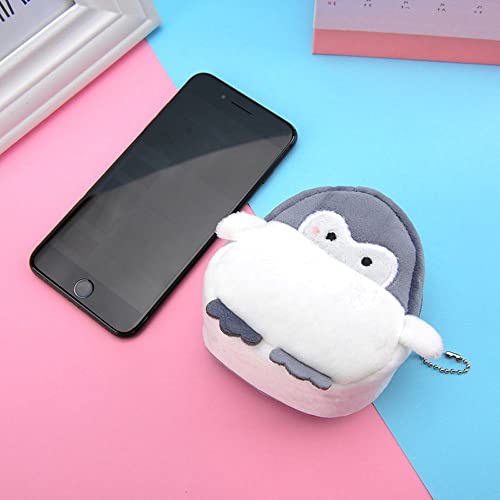 Penguin Coin Purse,Cute Zipper Purse Wallets Plush Mini Money Bag Cartoon Card Holder4