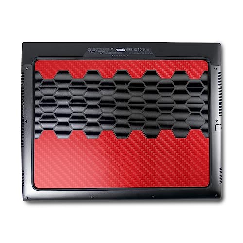Image of MightySkins Carbon Fiber Skin Compatible with Alienware M18 R1 (2023) Full Wrap Kit - Solid Red | Protective, Durable Textured Carbon Fiber Finish | Easy to Apply & Change Styles | Made in The USA
