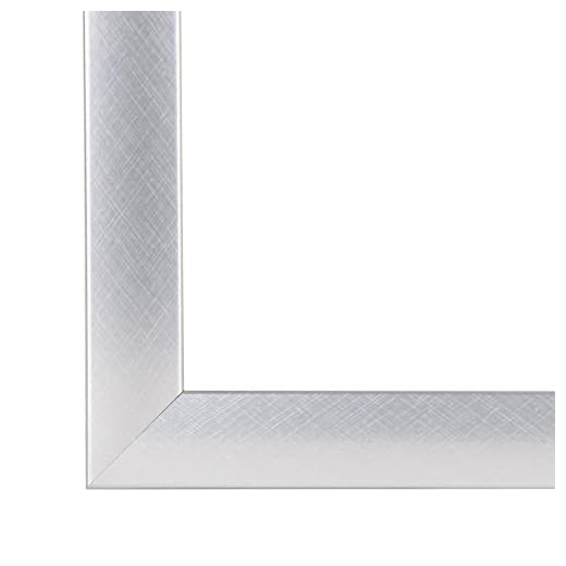 PN50 Bildram, fotoram 25x34,6 tum (64x88 cm) med antireflexsäkerhet plastglas och MDF-baksida, 50 mm MDF-gjutning med täckt dekorativ folie 25.2x34.6 inch (64 x 88 cm) Blue Gold Silver