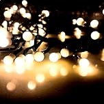 GEEZY Outdoor 200 LED Christmas Berry Fairy String Light with Timer 8 Modes Warm White