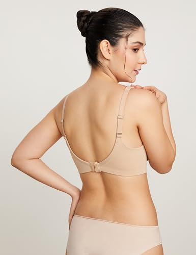 Image of Symbol Premium Nylon Blend Women's Minimiser Bra (Non Padded,Wired,Full Coverage,Broad Cushioned Strap,4 Way Stretch Fabric)
