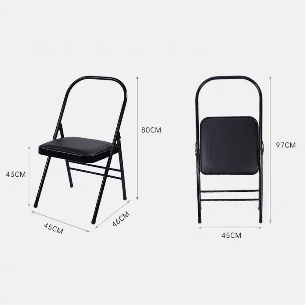 Yoga Chair,Backless Yoga Chair Prop,Pilates Chair,Strength Training Inversion Equipment,Yoga Chair Iyengar,Foldable and Portable Folding Stools for Yoga,Black Triple Beam