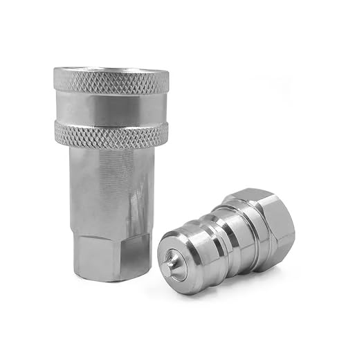 Image of 3 /8 inch NPT Thread ISO7241-1A Hydraulic Quick Disconnect Coupler /Quick Coupling Set with Dust Caps