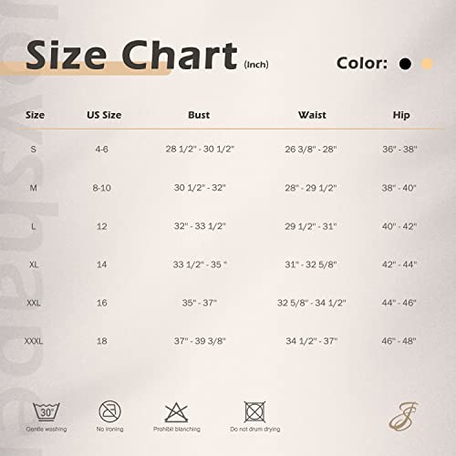 Joyshaper Adjustable Slip Dress For Women Tummy Control Body Shaper Shapewear Full Slips For Under Dresses Beige (With Gusset) L #TOP4