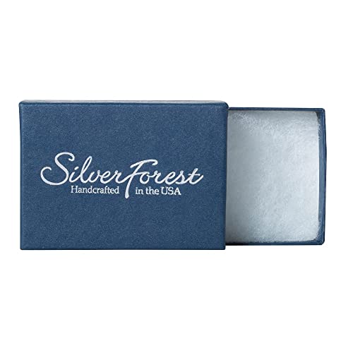 Silver Forest Purple Tear with Flower and Silver Filigree. NE-18213