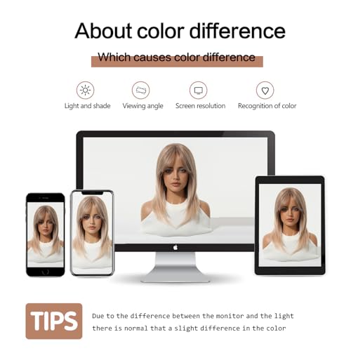 Esmee Long Straight Ash Blonde Wigs for Women Natural Synthetic Hair Ombre Wig for Daily & Party Use - Image 5