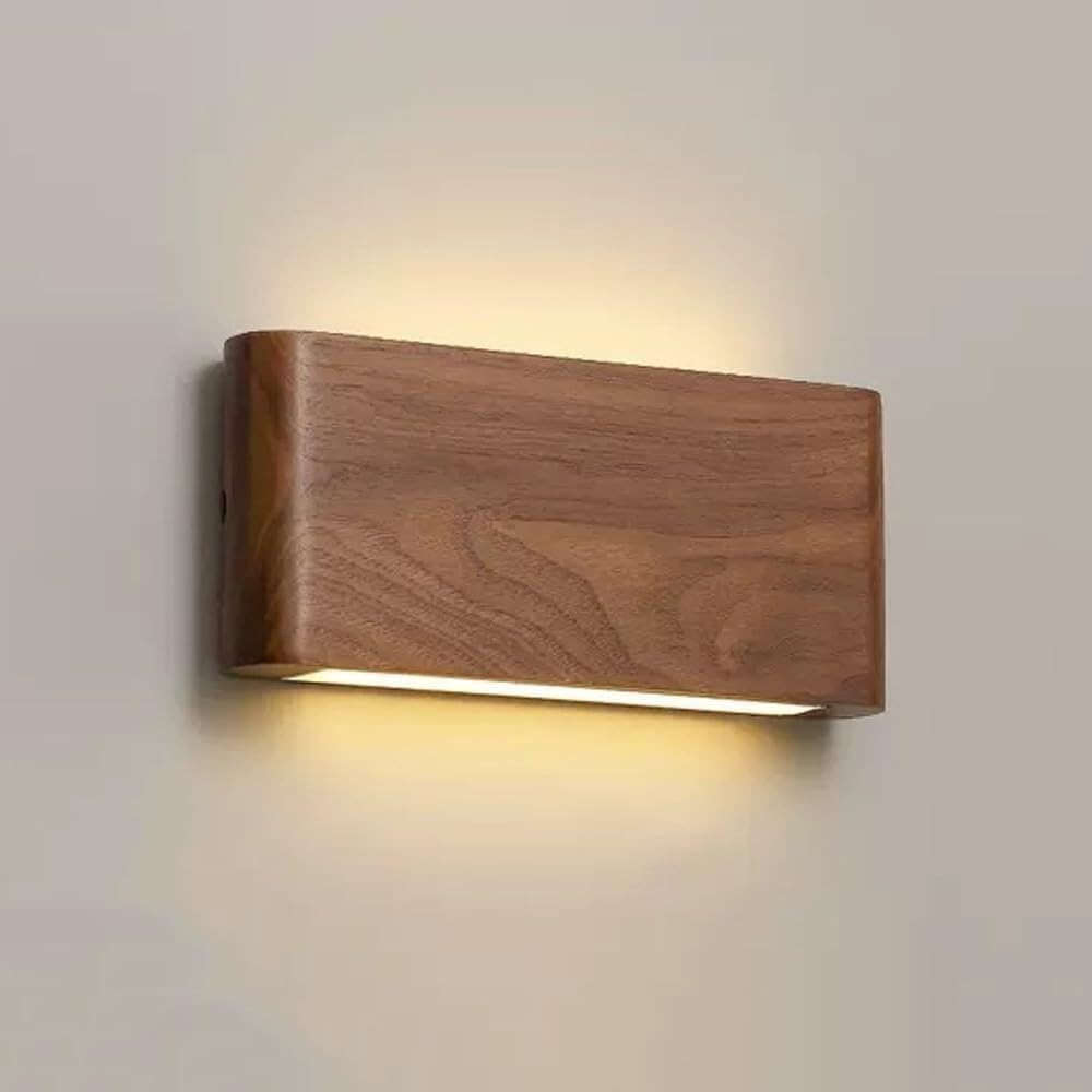 Kinkiet do sypialni, korytarza, wnętrza, ściemnialny, retro, przemysłowy, nowoczesny, drewniany, długi, lampka nocna, lampa liniowa, montowana pionowo, do łazienki, salonu