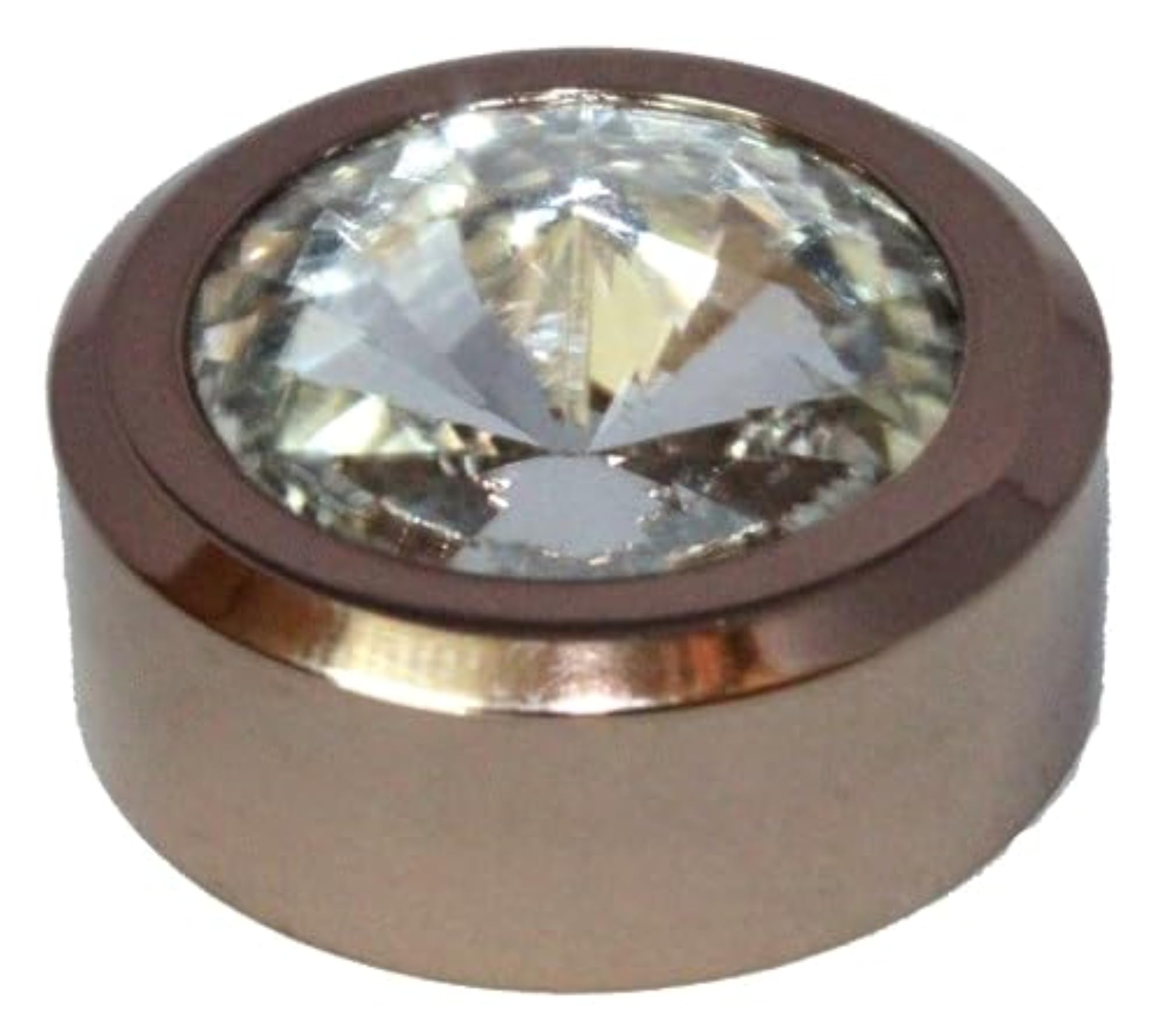 Diamond Mirror Cap Decorative Cover of Brass, Pack of 4