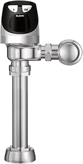 Sloan SOLIS 8111 Exposed Sensor Water Closet Flushometer, 1.6/1.1 GPF Valve - Solar-Powered, Infrared Sensor w/Courtesy Flush Override Button, Dual Flush, Fixture Connection Top Spud, 3370000