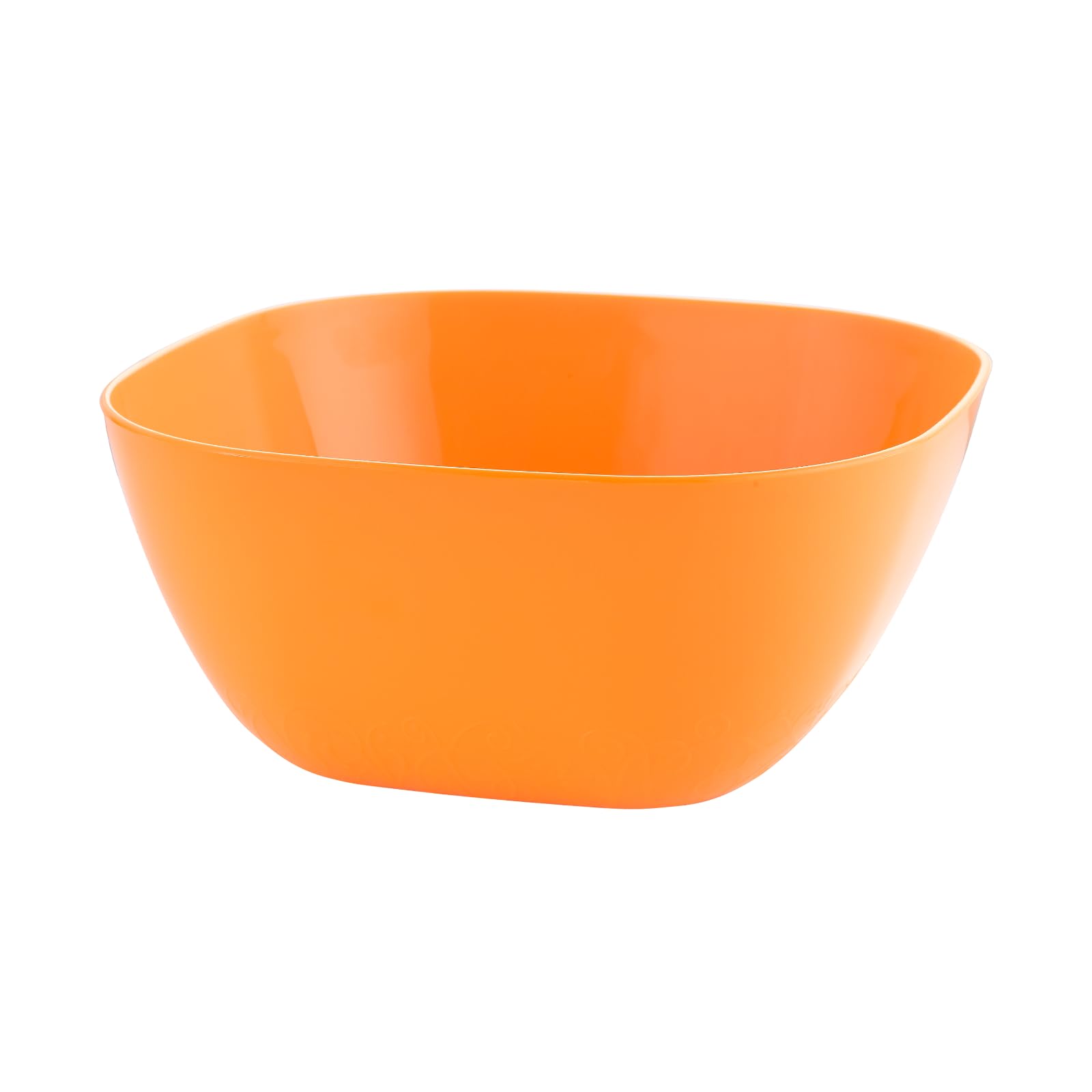 URBN-CHEF Large Durable Plastic Salad Serving Bowl Microwave Dishwasher Food Safe 13x26cm (Orange)