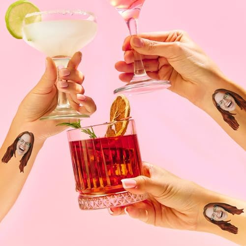 Custom Photo Cutout Temporary Tattoos, Personalized Party Favors - 12 Ct — view 7