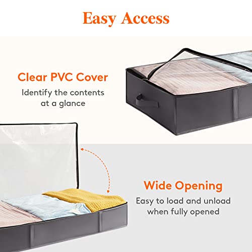 Lifewit 75L 6 Pack Under Bed Storage Container, Blanket Organizer, Gray by Lifewit - Used condition - Image 5