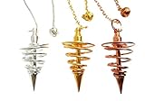 New Vortex Metal Pendulum 3 Copper Gold Silver Plated Healing Dowsing A++ Metal