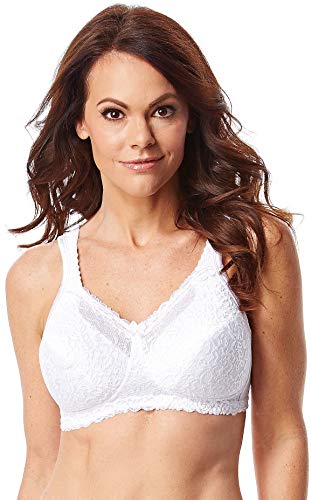 Playtex Womens 18 Hour Airform Comfort Lace Wirefree Full Coverage Us4088 Bras, White, 38D Us #TOP14