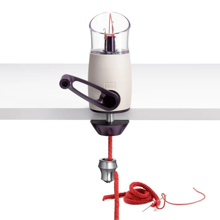 Comfort Twist Knitting Mill | Alabaster White Purple Manual Knitting Machine | Hand Operated Yarn Knitter for I-Cord Tube Knitting | Portable DIY Crochet Sewing Craft Tool for Beginners Hobby Projects-image-28