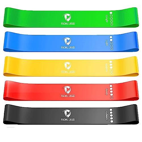 Pacific Craze Pro Resistance Bands For Working Out Women Workout Exercise Bands For Men Body Stretching Home Gym Training, Physical Therapy, Set Of 5 Durable Strength Bands #TOP1