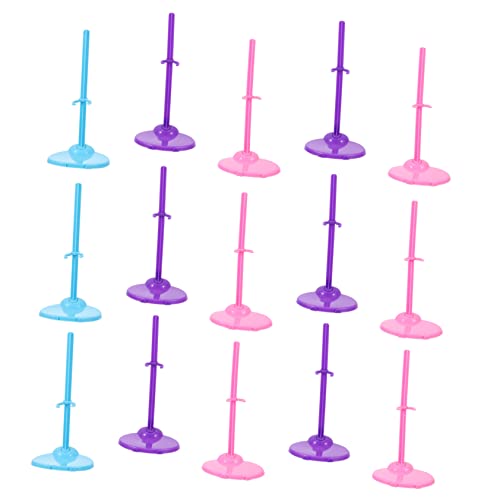 BESTonZON Elegant Doll Display Racks 20pcs Stands for Dolls Toy Stands PVC Brackets Mix
