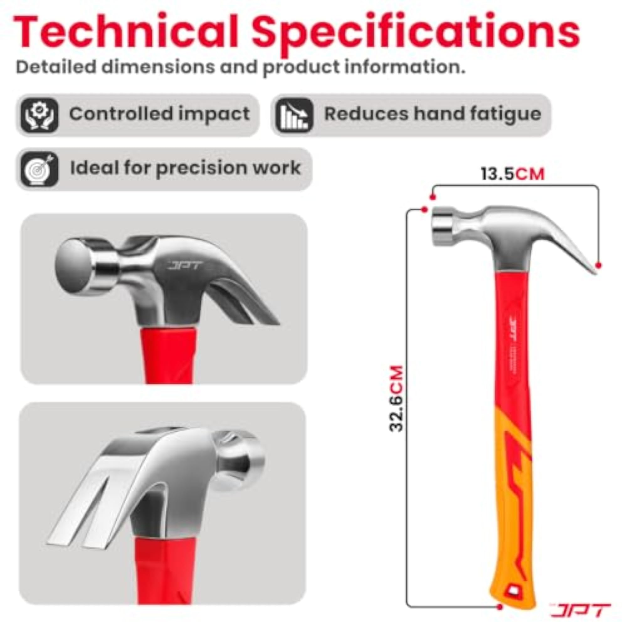 450g Claw Hammer with Fiberglass Handle
