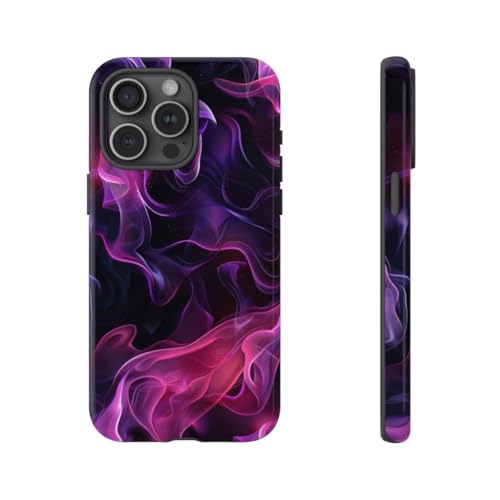 Coque iPhone 15 Pro Max rigide violette rose protection antichoc brillante