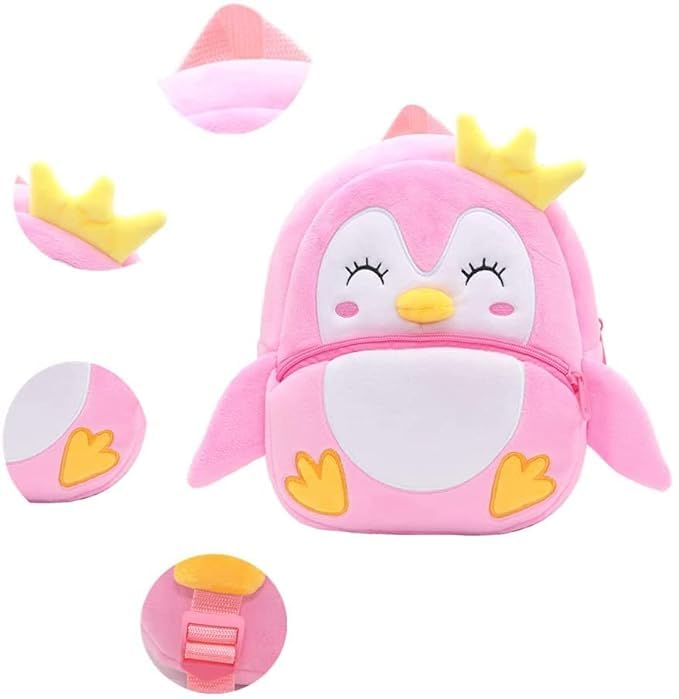 Image of blue tree Cute Kids Backpack Toddler Bag Plush Animal Cartoon Mini Travel Bag for Baby Girl Boy 1-6 Years, Ideal for Gifting for Kids