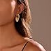 Gold Fan- Shaped Hoop Earrings for Women 14K Gold Plated Hypoallergenic Earrings Everyday Fashion Jewelry