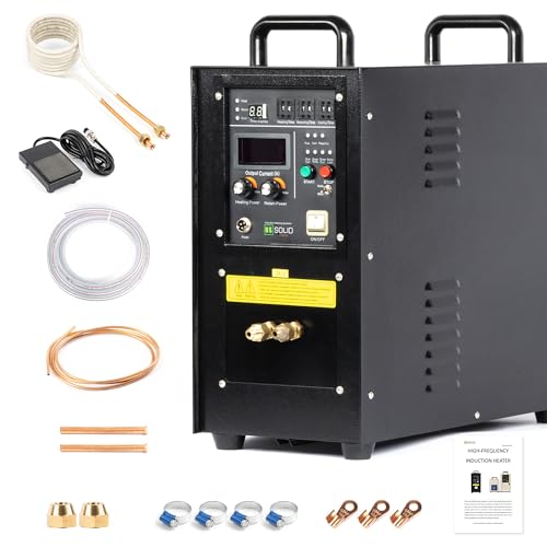 U.S. Solid 15 KW 30-80 KHz High Frequency Induction Heater Furnace, Single Phase 110 V, 16:2 Turns Ratio