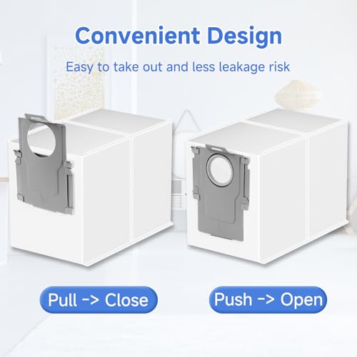 Image of 20 Packs Q Revo Dust Bags for Roborock QV 35A /Qrevo S5V /Saros 10 /10R /Qrevo /Q RevoS /Qrevo Pro /Plus /MaxV /Master /Curv S5X /Edge S5A /S8 MaxV /S8 Max Ultra Robot Vacuum Cleaner, 3.5L Large Capacity