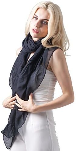 MissShorthair Women Solid Color Scarf Long Lightweight Scarves for Women Large Sheer Wrap Shawl - Image 2
